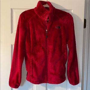 Women’s Small North Face fuschia furry fleece